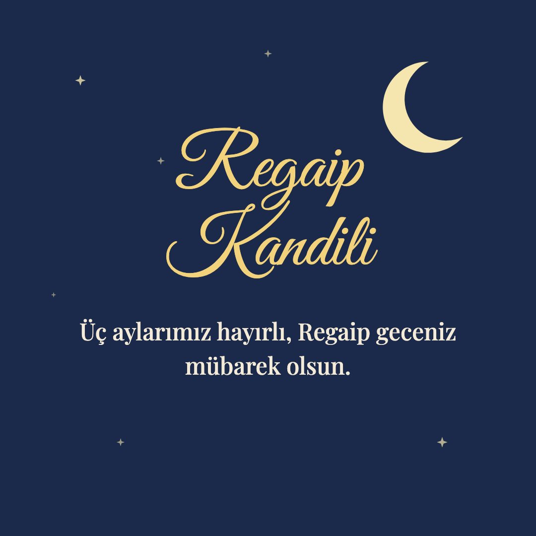 Regaip Kandili resimli kart: Üç aylarımız hayırlı, Regaip geceniz mübarek olsun.