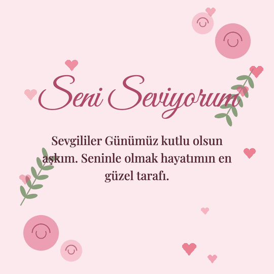 Seni Seviyorum hareketli (GIF) kart: Sevgililer Günümüz kutlu olsun aşkım. Seninle olmak hayatımın en güzel tarafı.