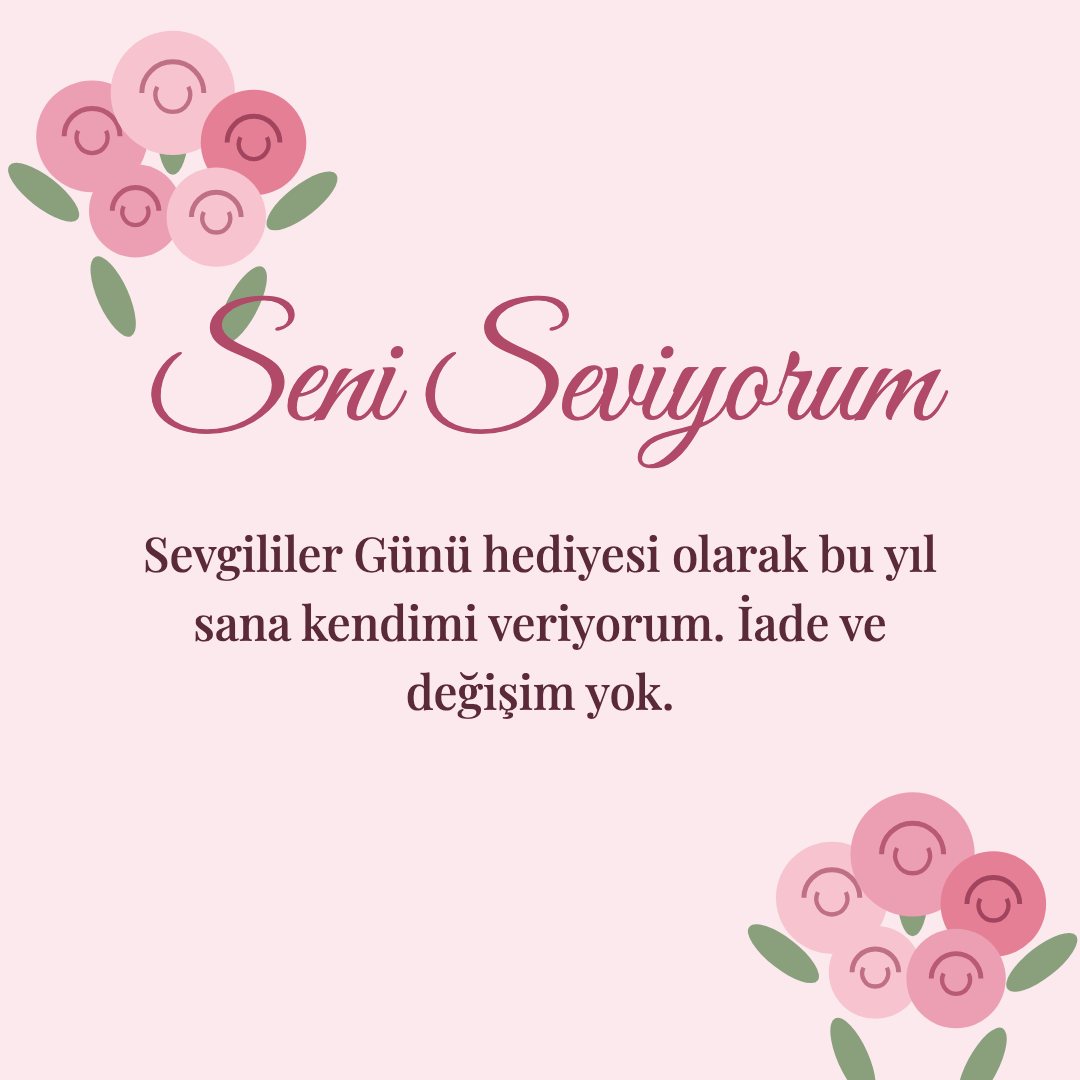 Seni Seviyorum resimli kart: Sevgililer Günü hediyesi olarak bu yıl sana kendimi veriyorum. İade ve değişim yok.