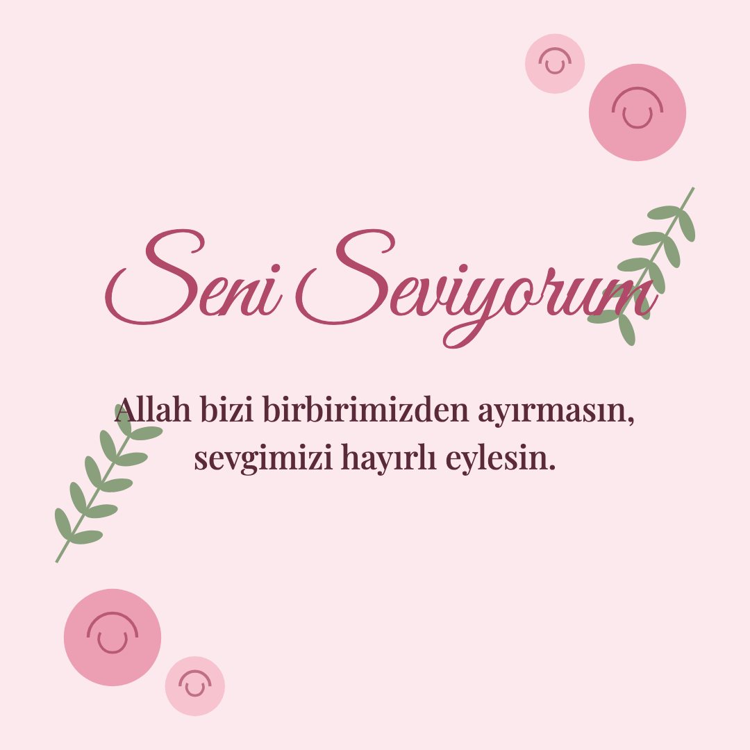 Seni Seviyorum resimli kart: Allah bizi birbirimizden ayırmasın, sevgimizi hayırlı eylesin.