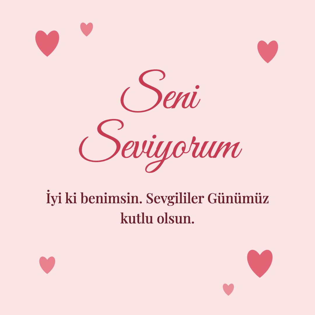 Seni Seviyorum resimli kart: İyi ki benimsin. Sevgililer Günümüz kutlu olsun.