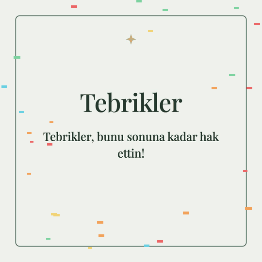 Tebrikler hareketli (GIF) kart: Tebrikler, bunu sonuna kadar hak ettin!