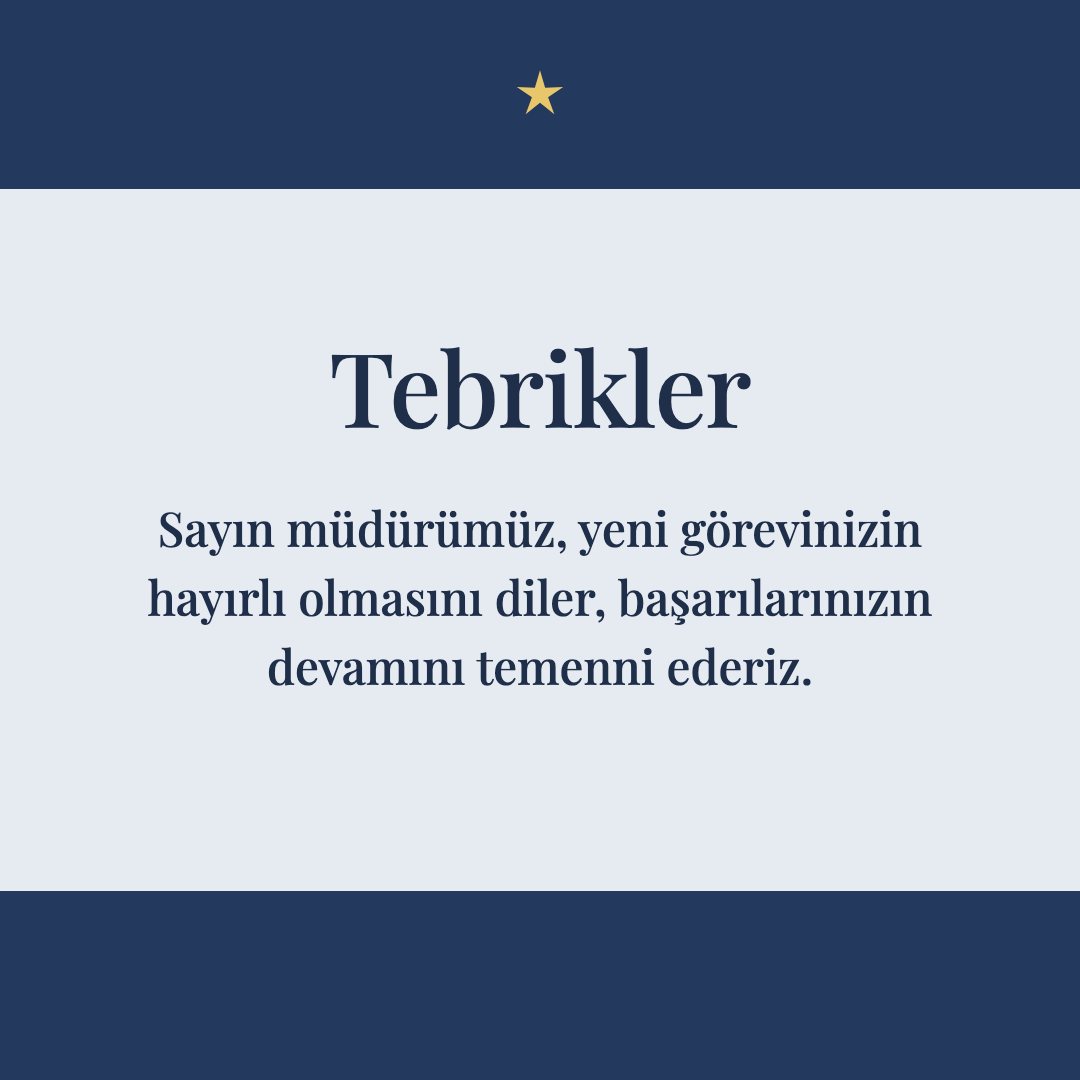 Tebrikler resimli kart: Sayın müdürümüz, yeni görevinizin hayırlı olmasını diler, başarılarınızın devamını temenni ederiz.