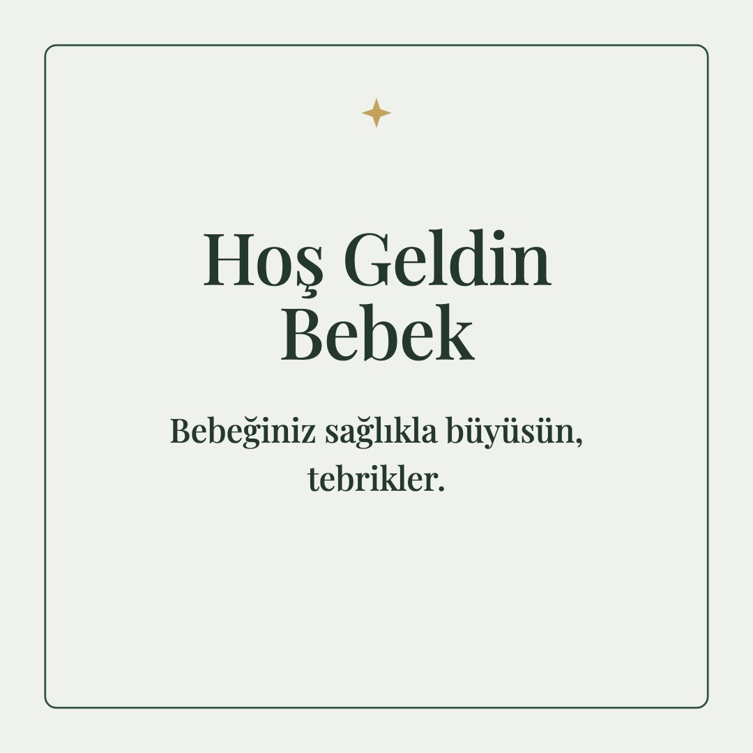 Hoş Geldin Bebek resimli kart: Bebeğiniz sağlıkla büyüsün, tebrikler.