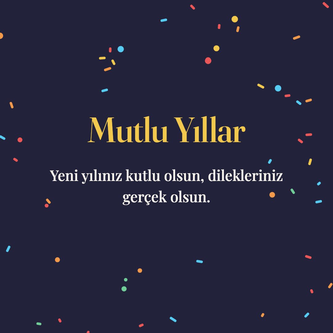 Mutlu Yıllar resimli kart: Yeni yılınız kutlu olsun, dilekleriniz gerçek olsun.
